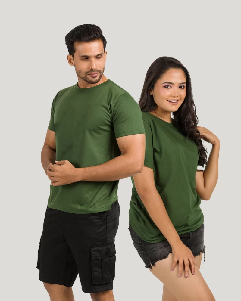 Army Green Cotton T-shirt