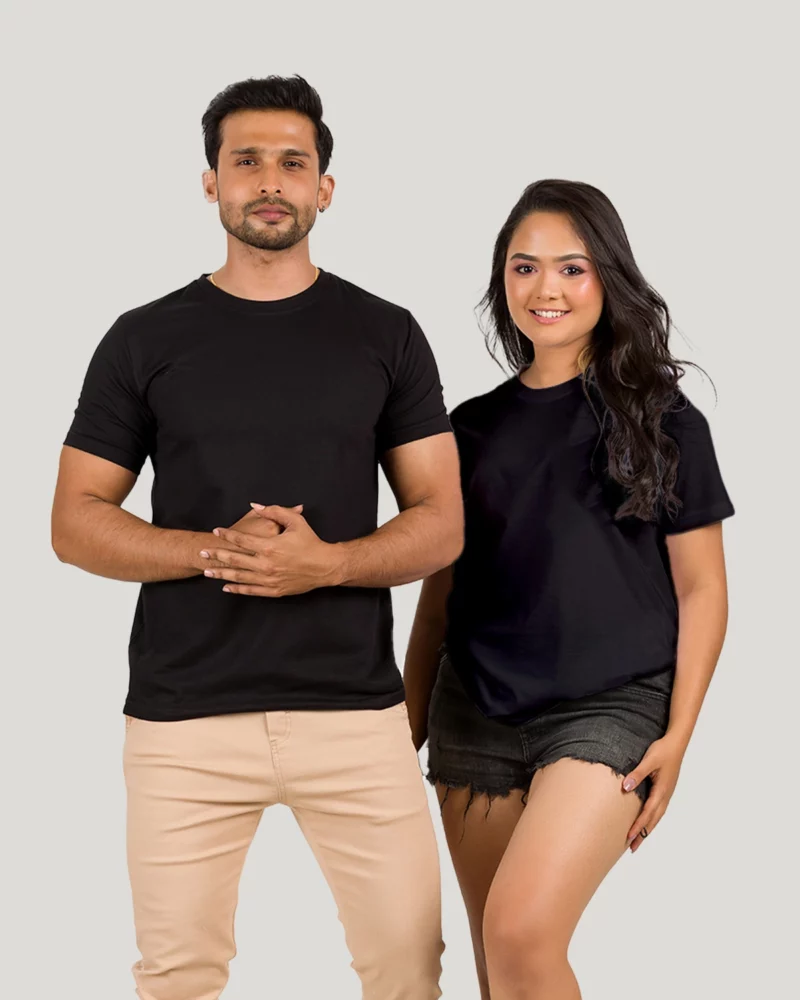 Ravan Black Cotton T Shirt