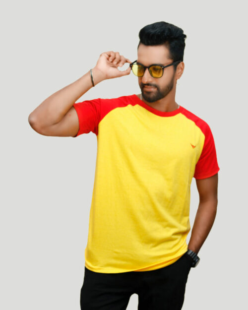 Wrangler Yellow & Red Cotton T Shirts