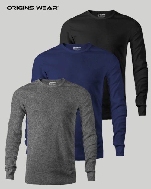 Long Sleeve Value Pack Cotton T-Shirt