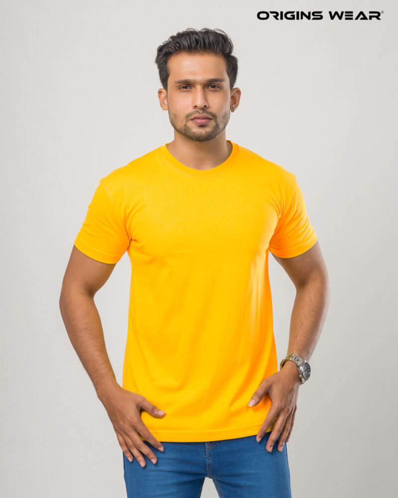Golden Yellow Cotton Unisex T-Shirt