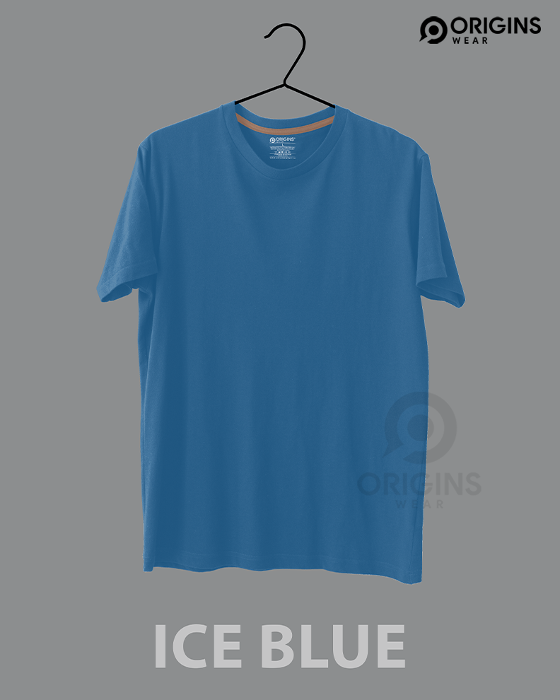Ice Blue Cotton Unisex T-Shirt