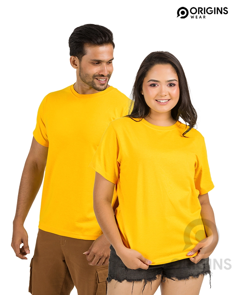 Golden Yellow Cotton Unisex T-Shirt