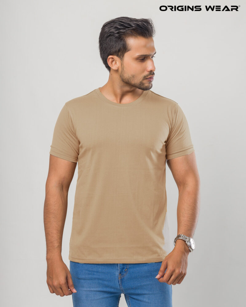 Beige Unisex Cotton T-shirt