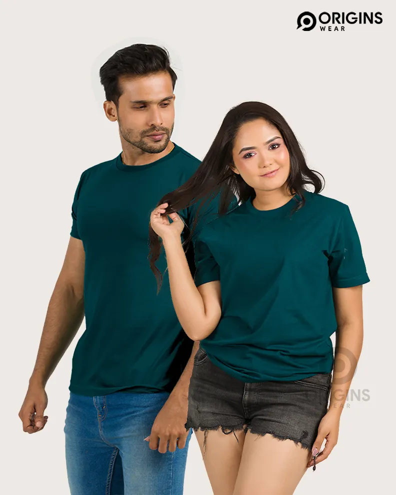 Pine Green Cotton T-Shirt Unisex