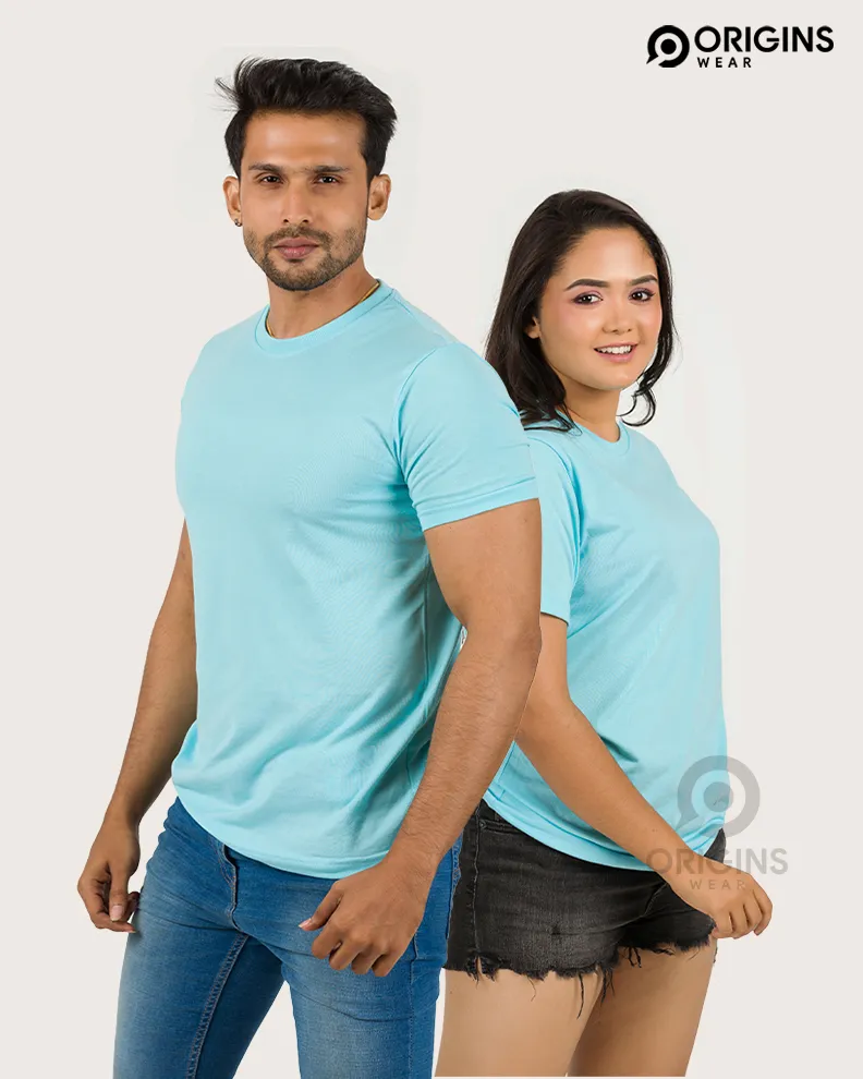 Deep Sky Blue Cotton T Shirt