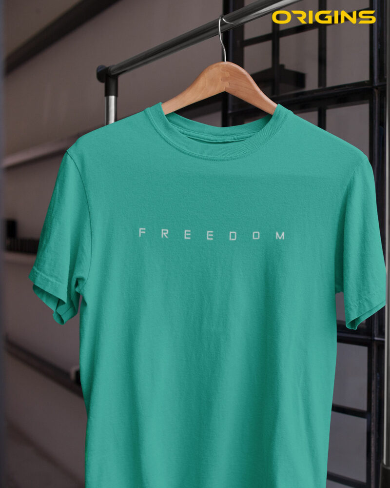 FREEDOM Damro Green Cotton T-Shirt Unisex - L