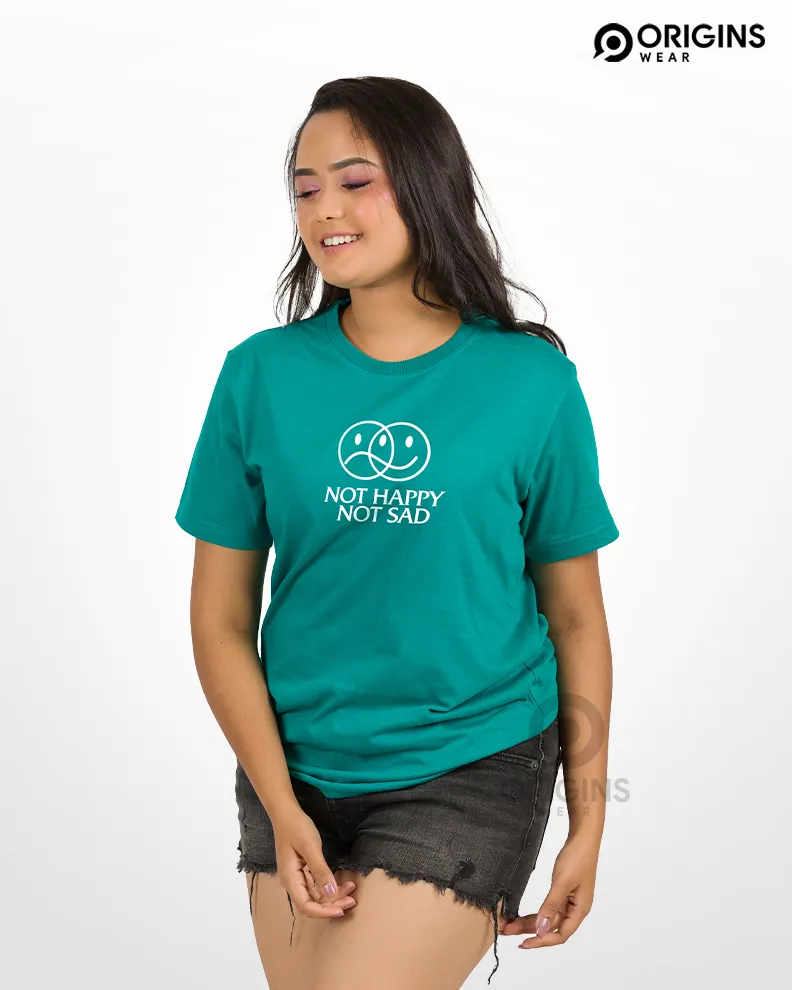 HappySad Mood Printed Damro Green Colour Cotton T-Shirt