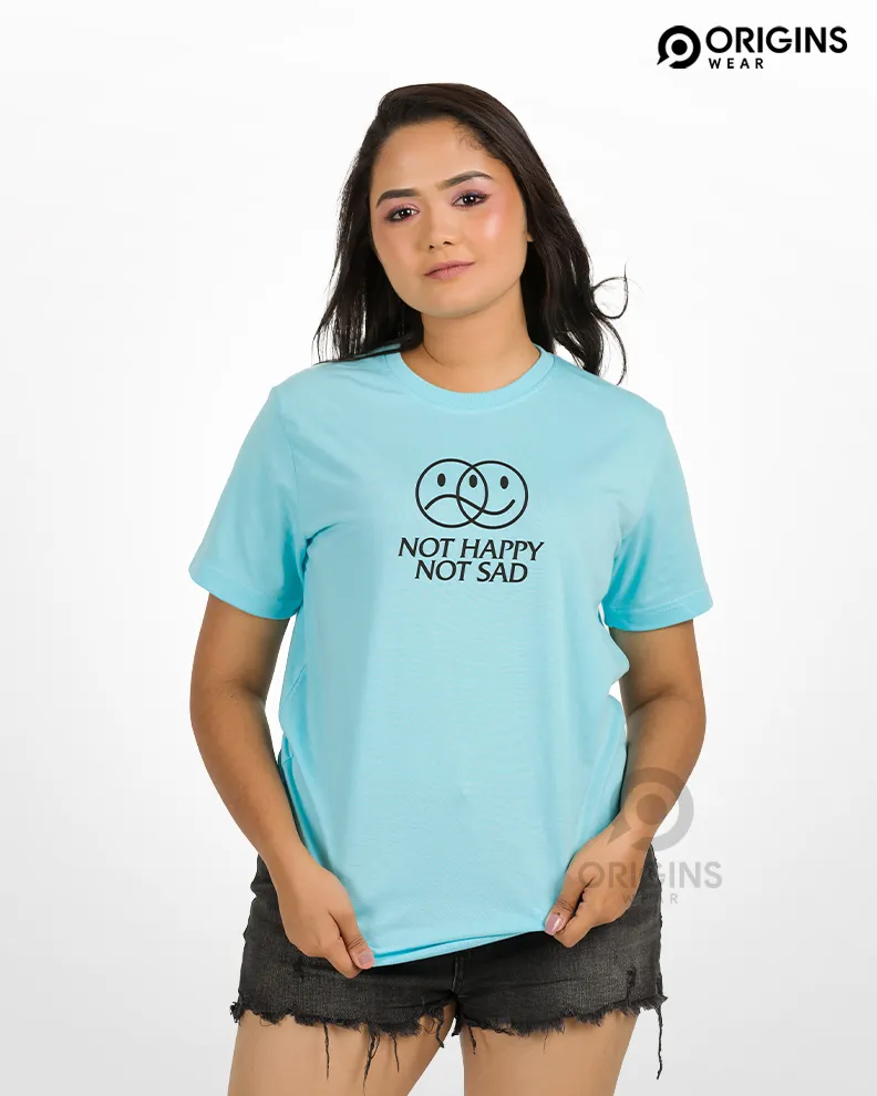 HappySad Mood Printed Sky Blue Colour Cotton T-Shirt