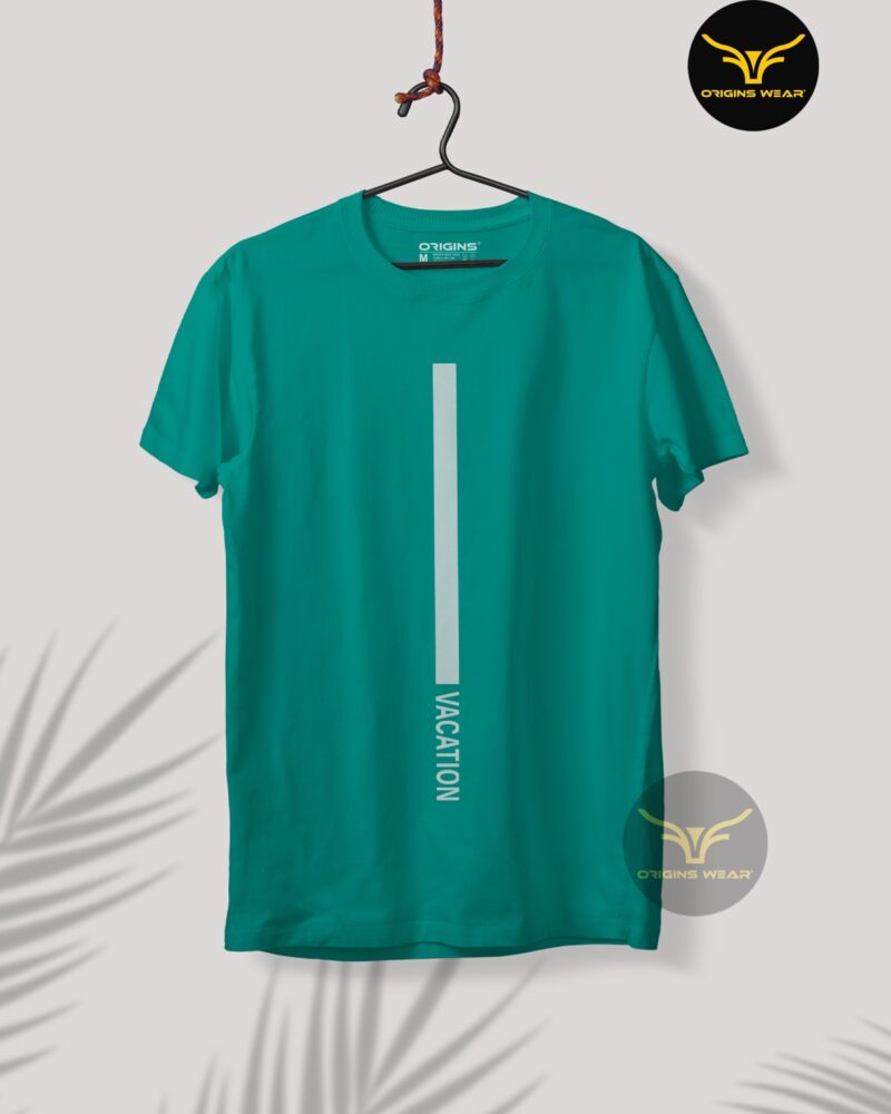 Vacation Damro Green Colour Unisex Premium Cotton T-Shirt