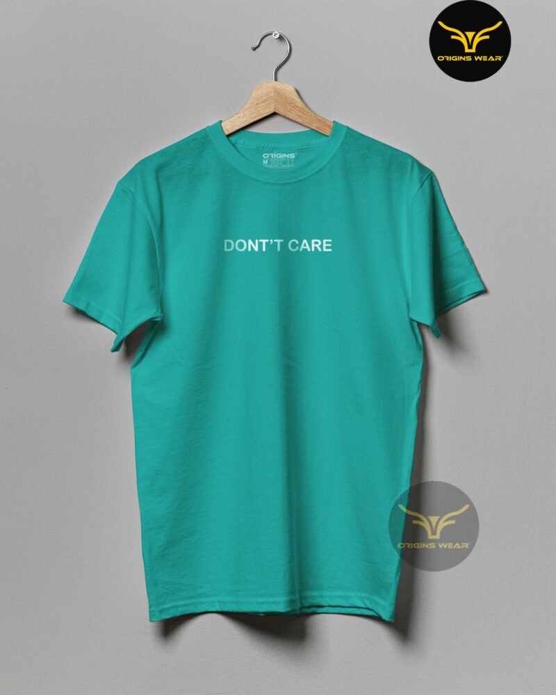 DONT'T-CARE Damro Green Colour Unisex Premium Cotton T-Shirt