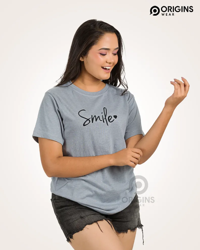 Smile Light Ash Colour Unisex Premium Cotton T-Shirt