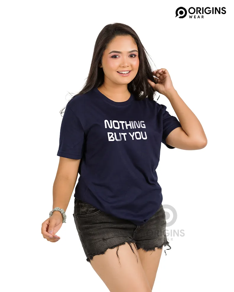 NOTHING Navy Blue Colour Unisex Premium Cotton T-Shirt