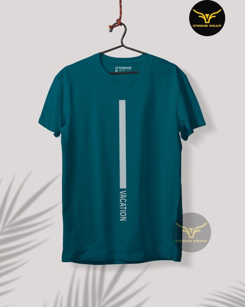 Vacation Pine Green Colour Unisex Premium Cotton T-Shirt