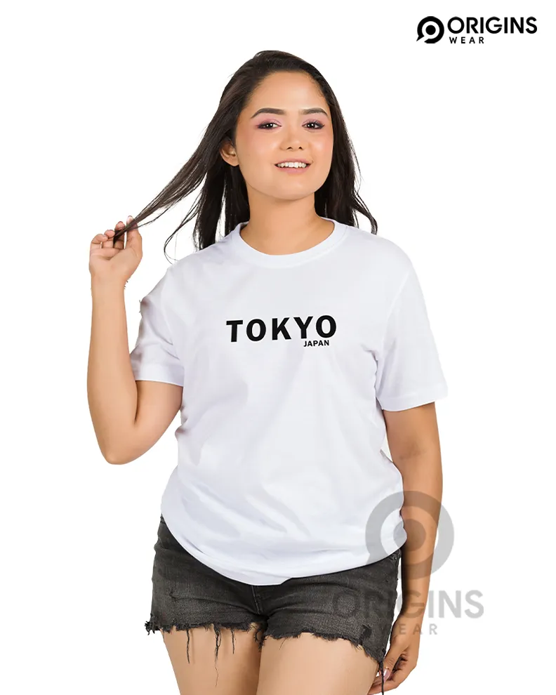 TOKYO White Colour Unisex Premium Cotton T-Shirt