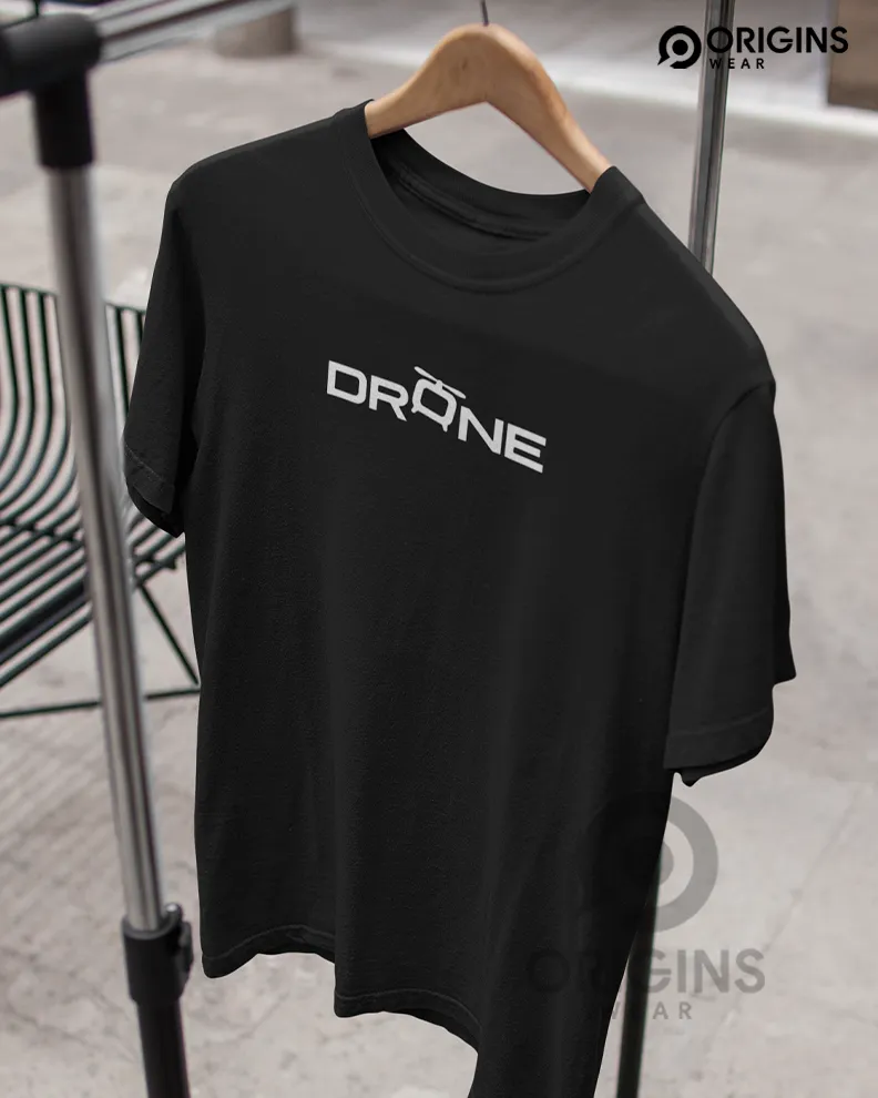 Drone Raven Black Colour Unisex Premium Cotton T-Shirt