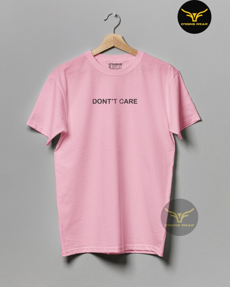 DONT'T-CARE Taffy Pink Colour Unisex Premium Cotton T-Shirt