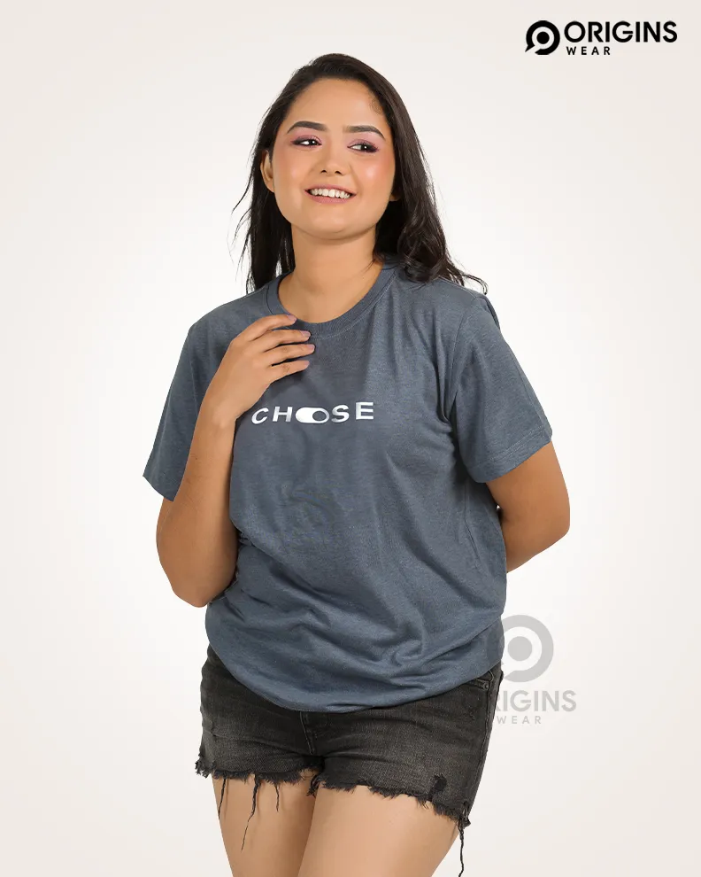 Choose Charcoal Gray Colour Unisex Premium Cotton T-Shirt