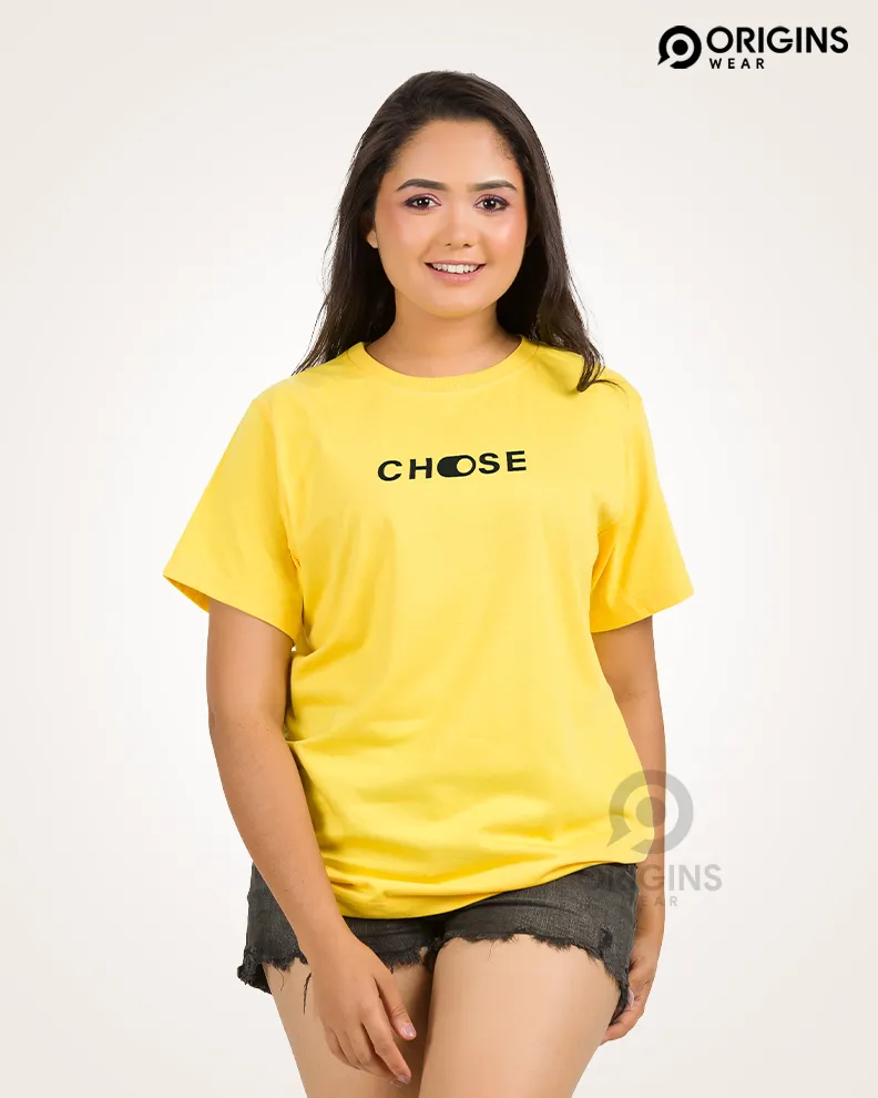Choose Lemon Yellow Colour Unisex Premium Cotton T-Shirt