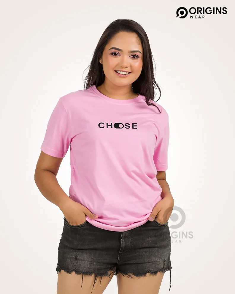 Choose Taffy Pink Colour Unisex Premium Cotton T-Shirt