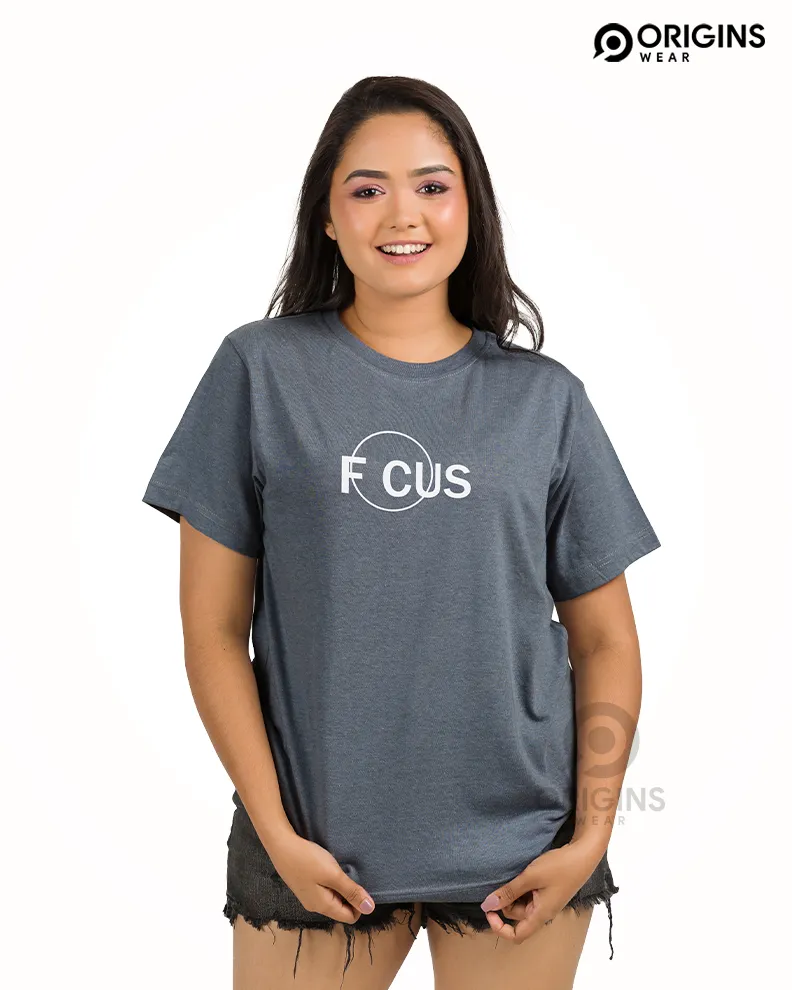 Focus Charcoal Gray Colour UniSex Premium Cotton T-Shirt