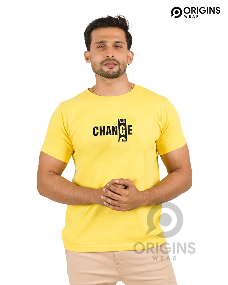 Change Lemon Yellow Colour UniSex Premium Cotton T-Shirt