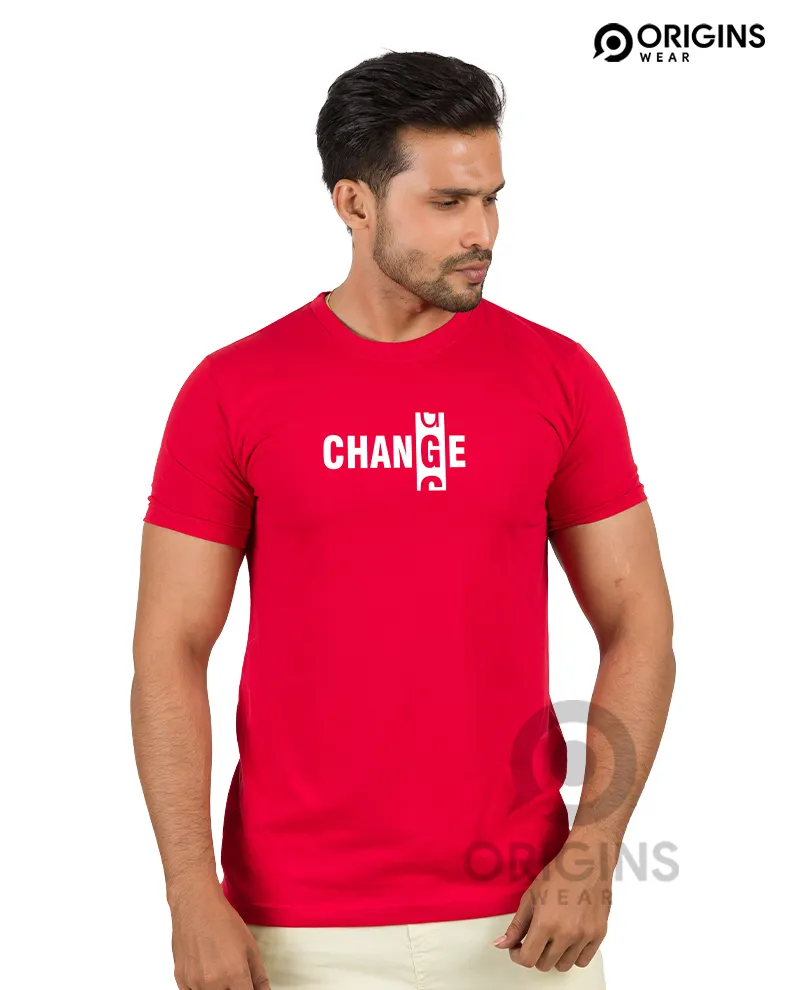 Change Scarlet Red Colour UniSex Premium Cotton T-Shirt