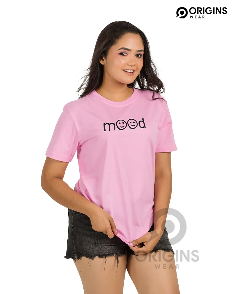 MOOD Taffy Pink Colour Men & Women Premium Cotton T-Shirt