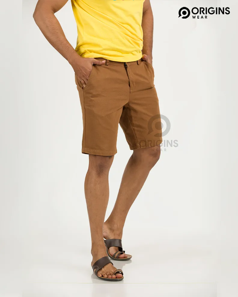 Men's Brown Colour Chino Short