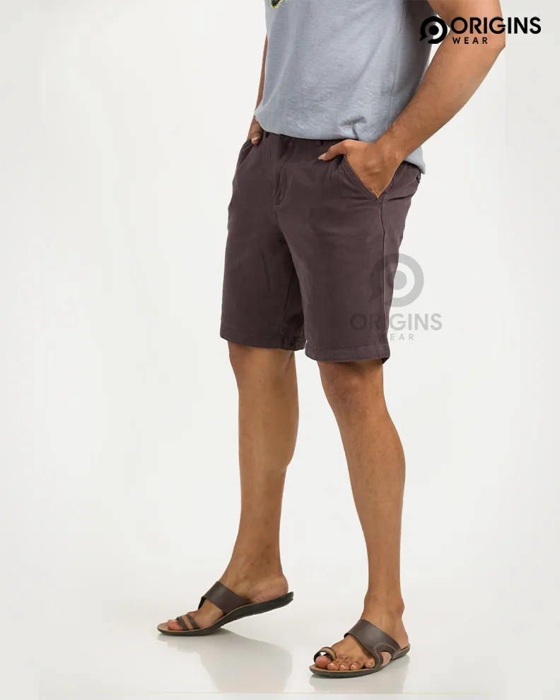 Men's Army Brown Colour Chino Shorts