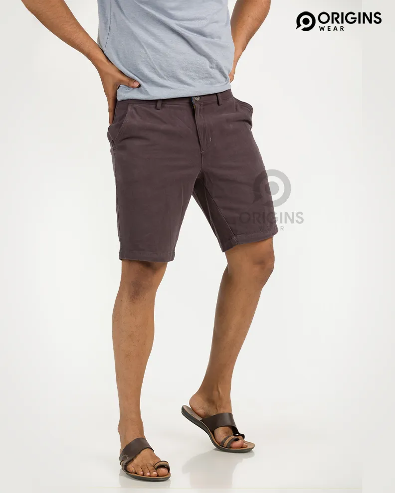 Men's Army Brown Colour Chino Short