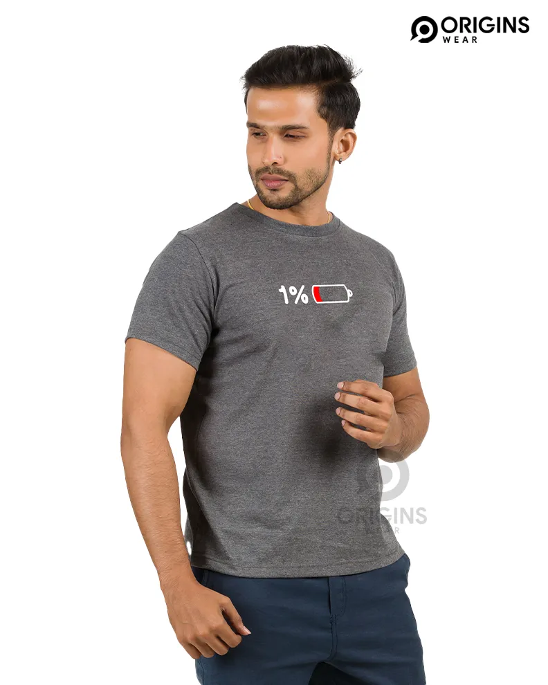 Low Bat Charcoal Gray Colour Men & Women Premium Cotton T-Shirt