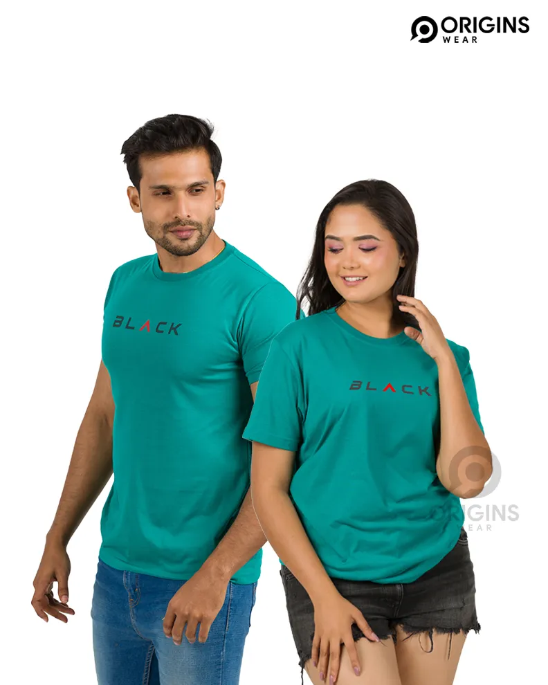 BLACK Style Damro Green Colour Men & Women Premium Cotton T-Shirt