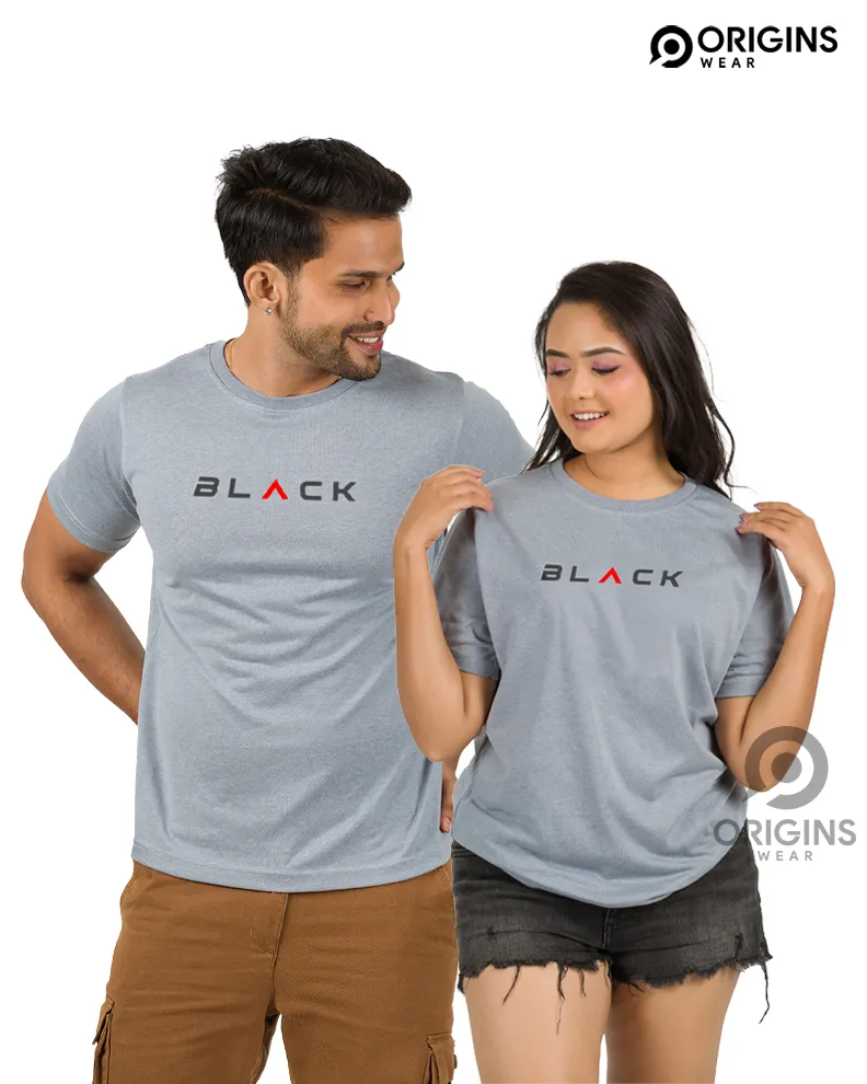BLACK Style Light Ash Colour Men & Women Premium Cotton T-Shirt