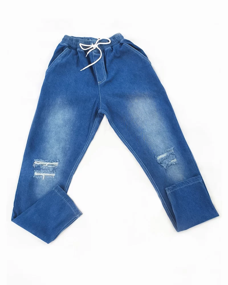 Mid Blue Patch Denim Trouser
