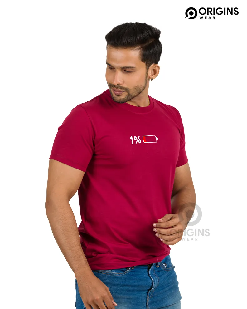 Low Bat Maroon Colour Men & Women Premium Cotton T-Shirt