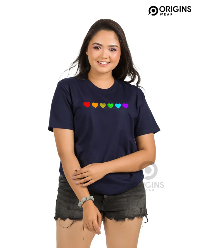 Wonder Heart  Navy Blue Colour Men & Women Premium Cotton T-Shirt