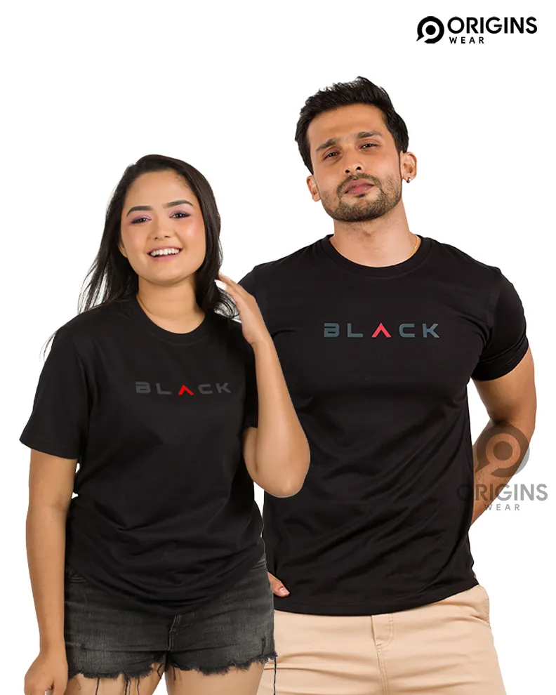 BLACK Style Raven Black Colour Men & Women Premium Cotton T-Shirt