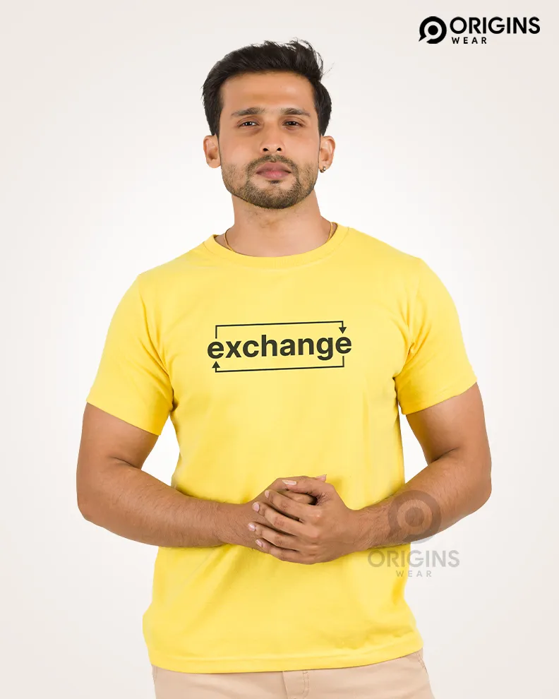 Exchange Style Lemon Yellow Colour Men & Women Premium Cotton T-Shirt
