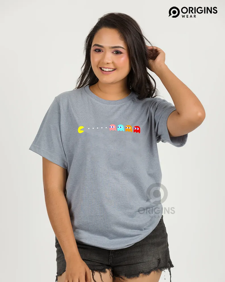 PacMan Light Ash Colour Men & Women Premium Cotton T-Shirt