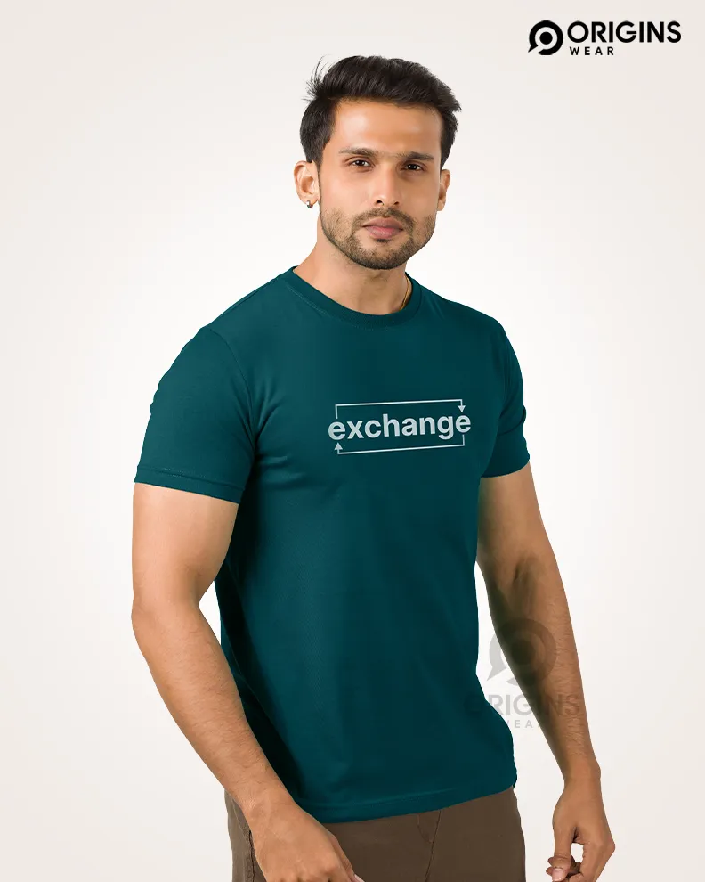Exchange Style Pine Green Colour Men & Women Premium Cotton T-Shirt