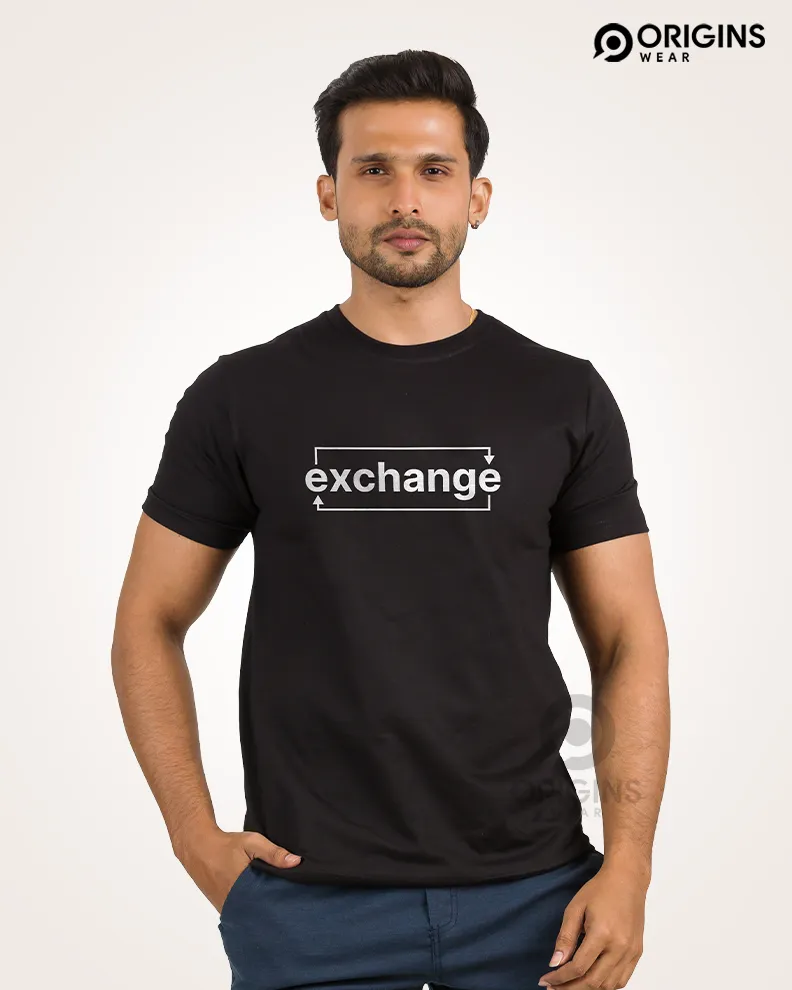 Exchange Style Raven Black Colour Men & Women Premium Cotton T-Shirt