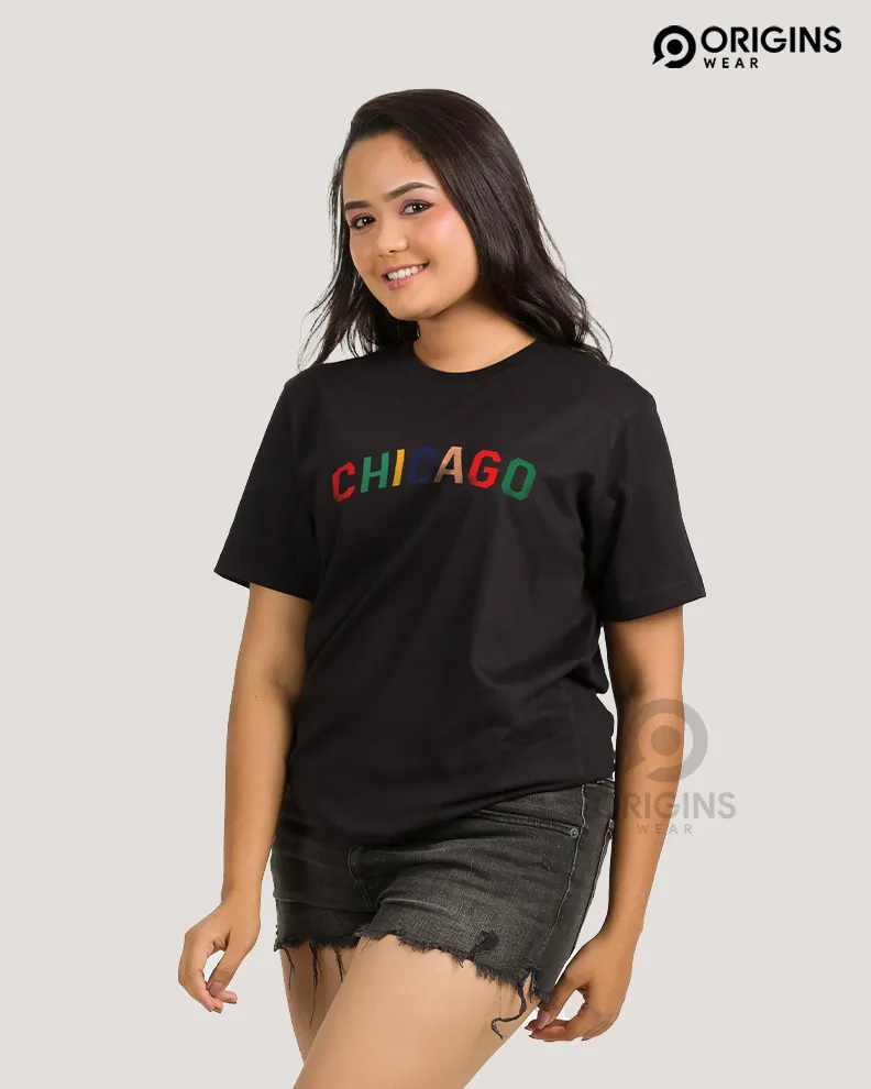 CHICAGO Raven Black Men & Women Premium Cotton T-Shirt