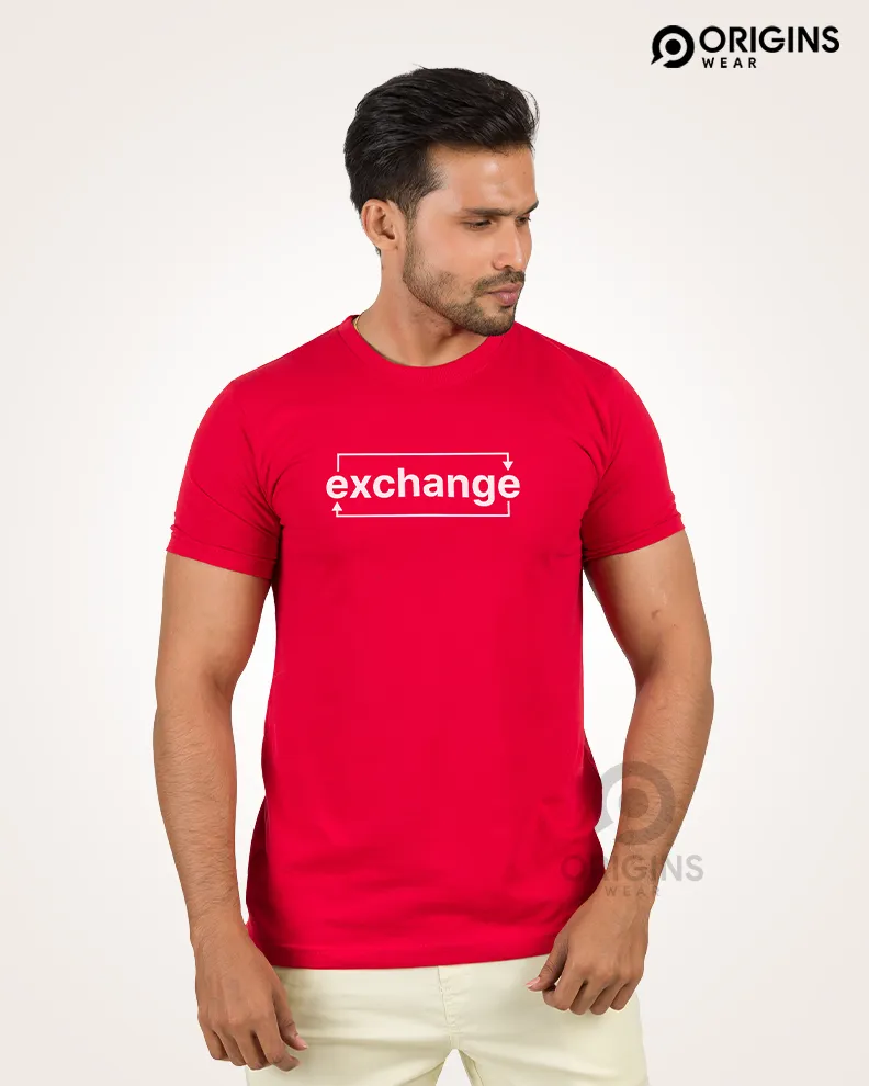 Exchange Style Scarlet Red Colour Men & Women Premium Cotton T-Shirt