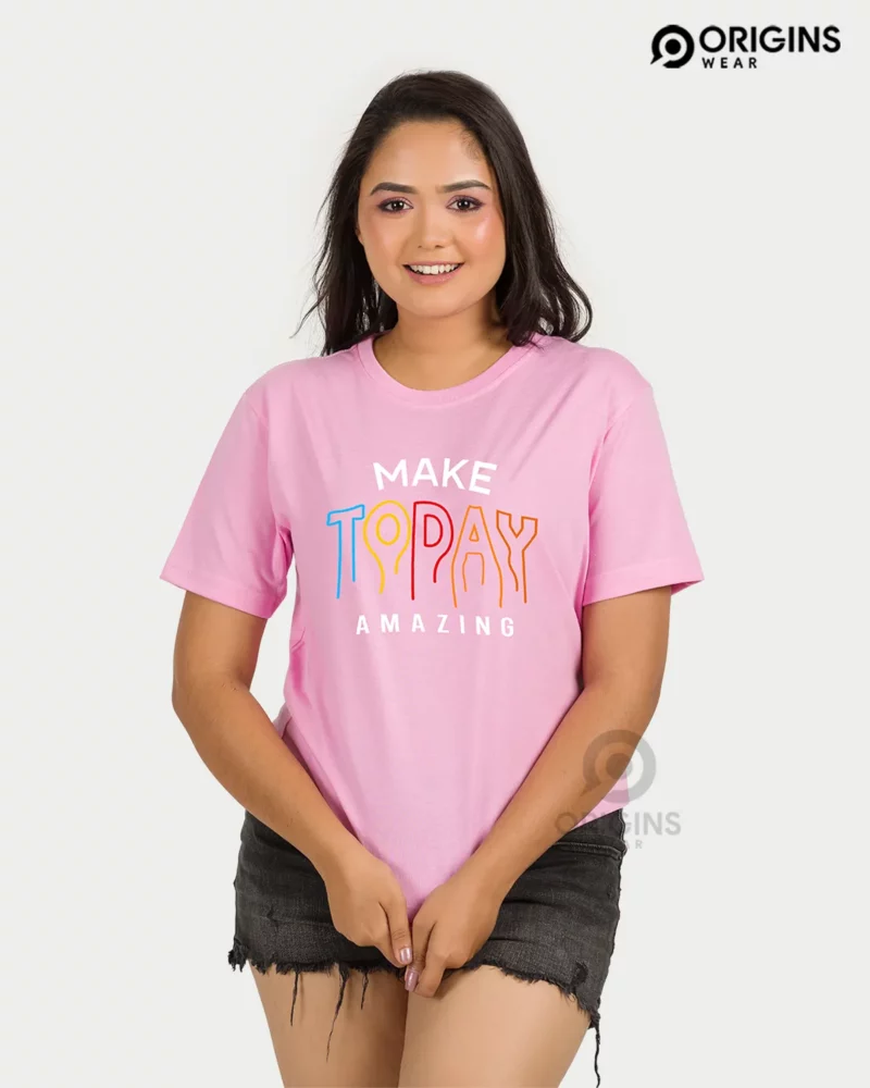 Today Amazing Taffy Pink Colour Men & Women Premium Cotton T-Shirt
