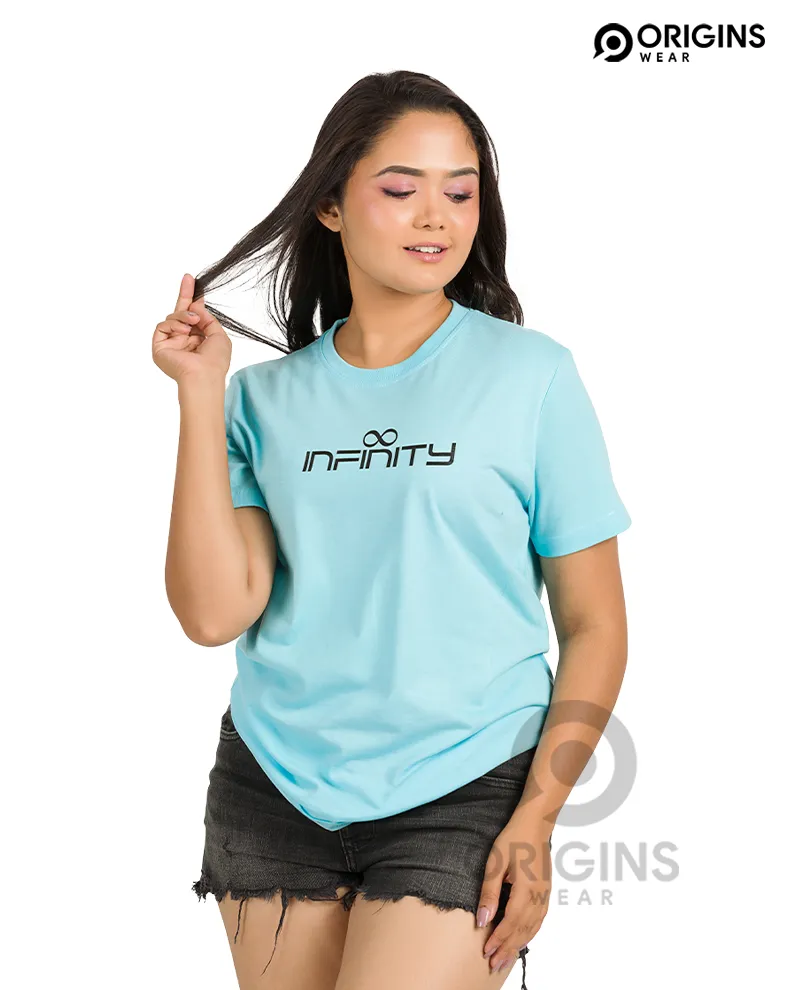 INFINITY Printed Sky Blue Colour Men & Women Premium Cotton T-Shirt