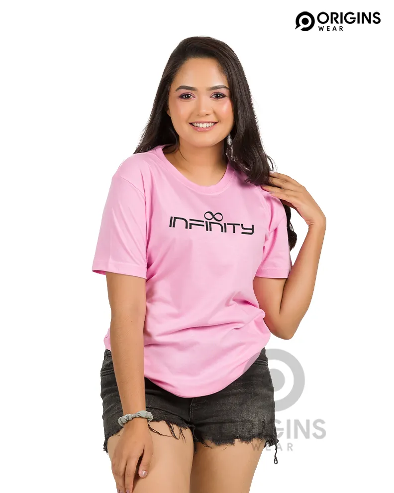 INFINITY Printed Taffy Pink Colour Men & Women Premium Cotton T-Shirt