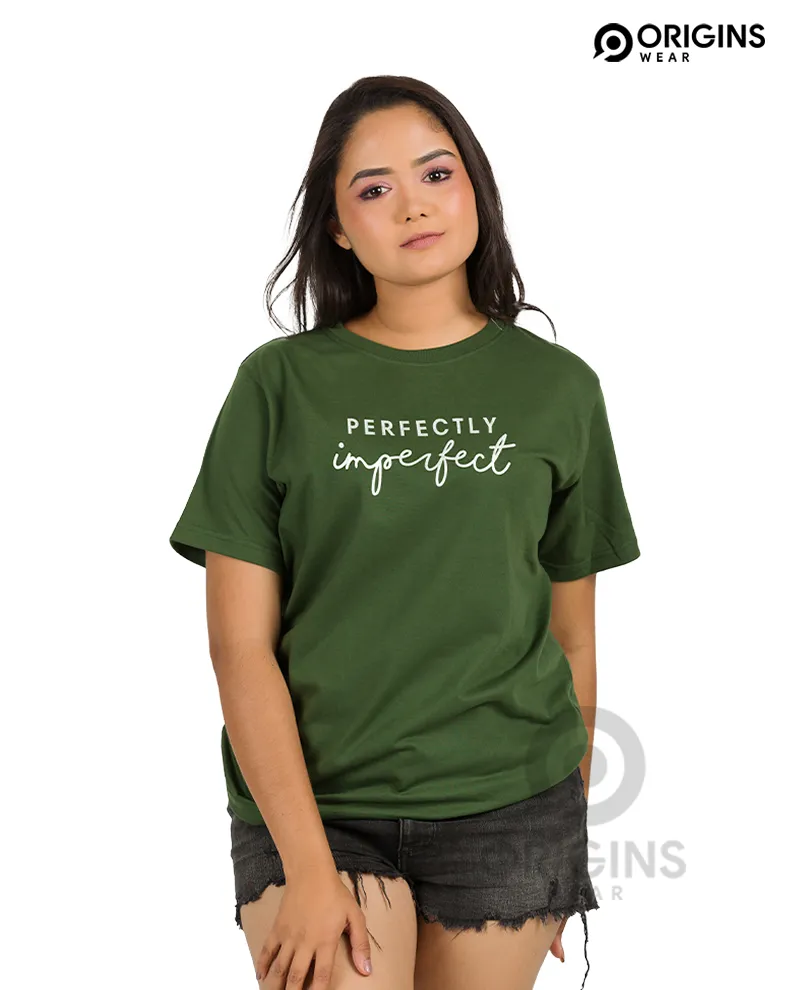 Perfectly Army Green Colour Mens & Women Premium Cotton T-Shirt