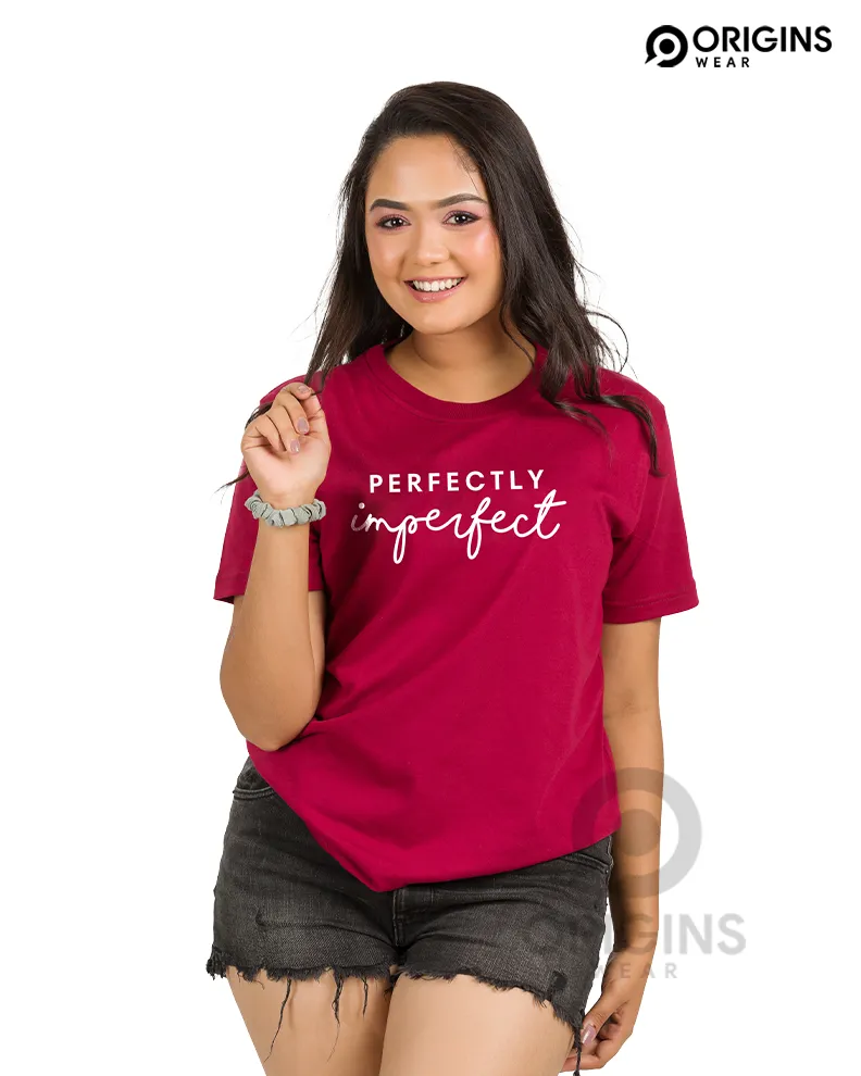 Perfectly Maroon Colour Mens & Women Premium Cotton T-Shirt