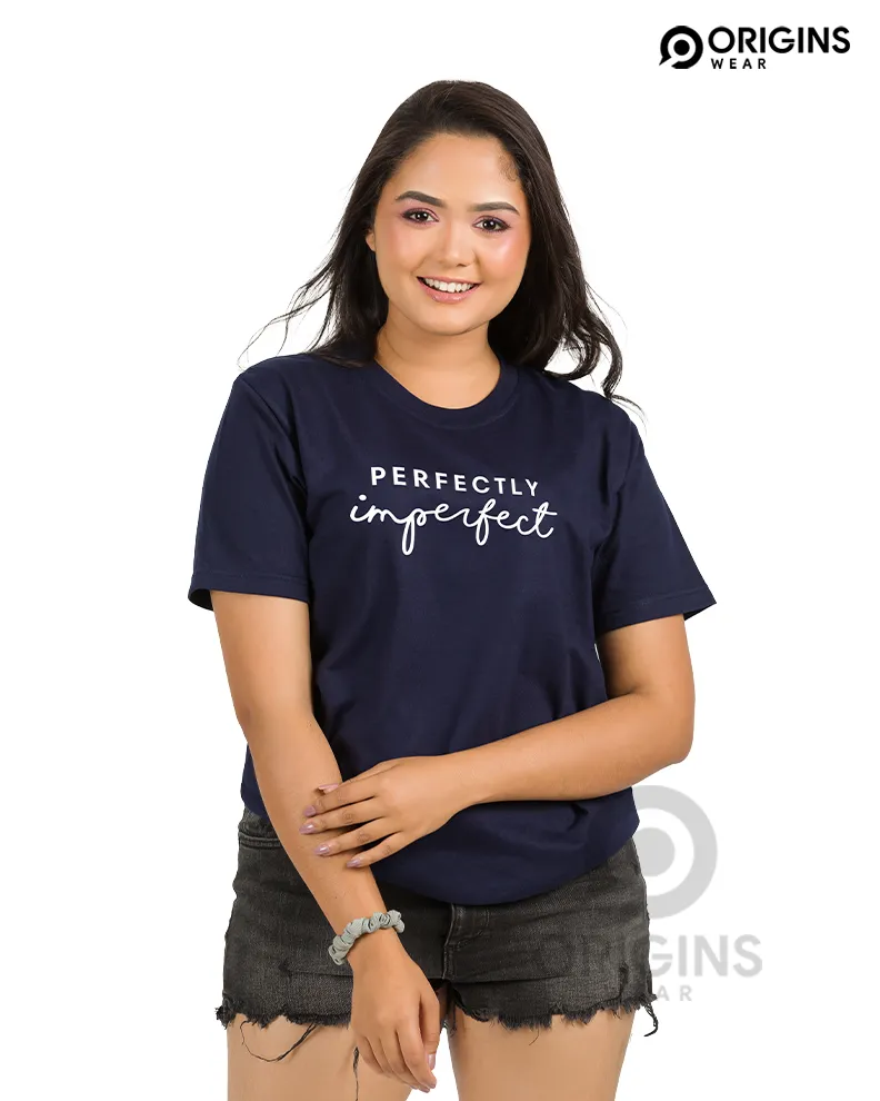 Perfectly Navy Blue Mens & Women Unisex Premium Cotton T-Shirt